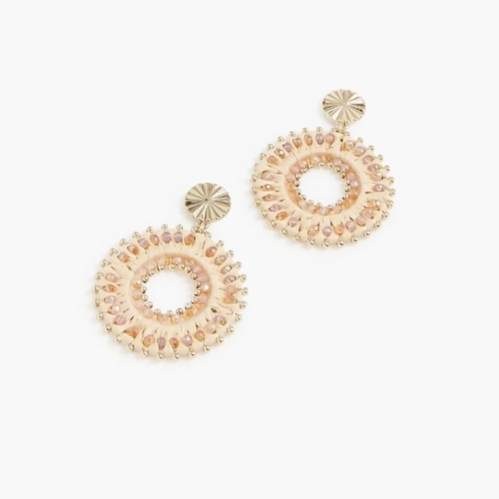 J crew Beaded circle earrings